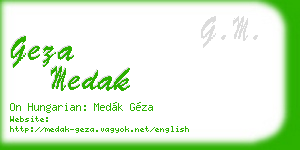 geza medak business card